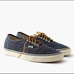 VANS x J Crew Washed Canvas Authentic Sneakers